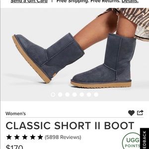 Navy Classic Short Uggs - Size 10